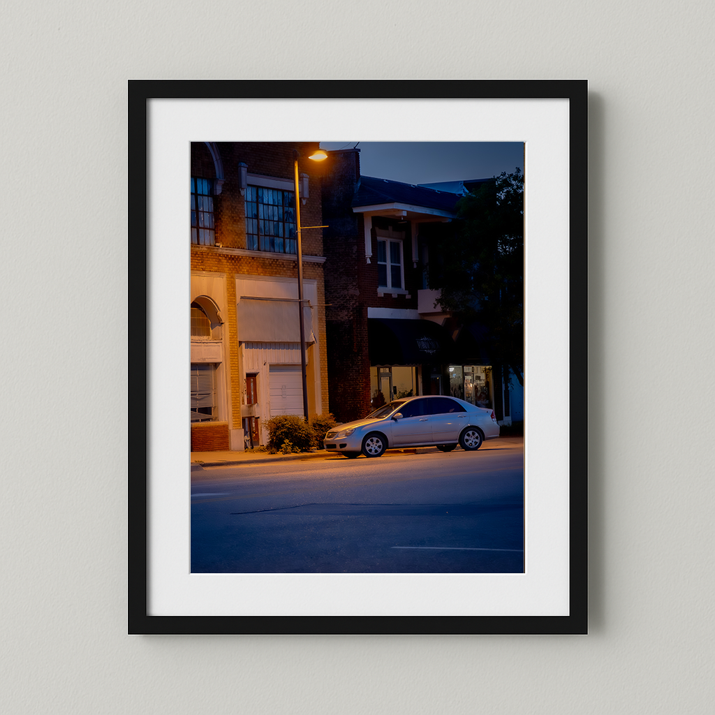 Contrast is Key - Glowing Amber City Street - Quality Photography Print