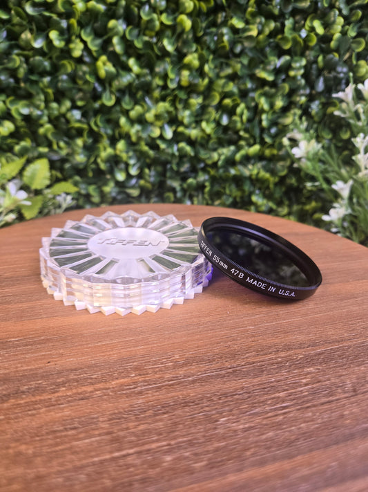 Tiffen 55mm (47B) Blue Lens Filter W/ Case - Pre-owned