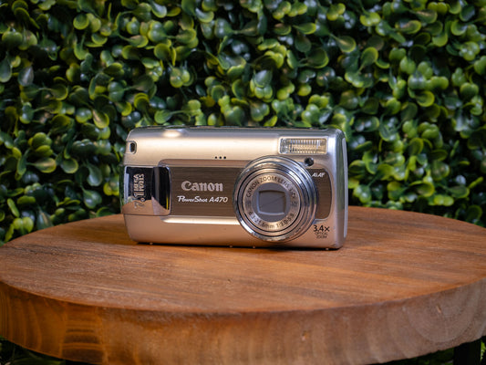Canon PowerShot A470 - 7.1 Mega Pixel, 3.4X Zoom Compact Camera - Silver (Pre-Owned)