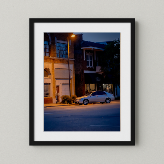 Contrast is Key - Glowing Amber City Street - Quality Photography Print