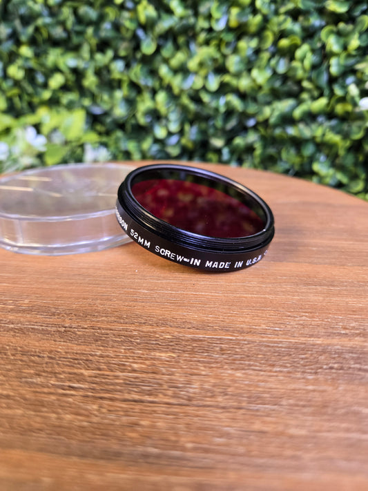 Harrison 52mm Red Screw-in Lens Filter W/ Plastic Case - Pre-owned